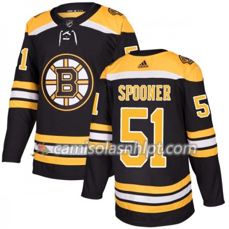 Camisola Boston Bruins Ryan Spooner 51 Adidas 2017-2018 Preto Authentic - Homem